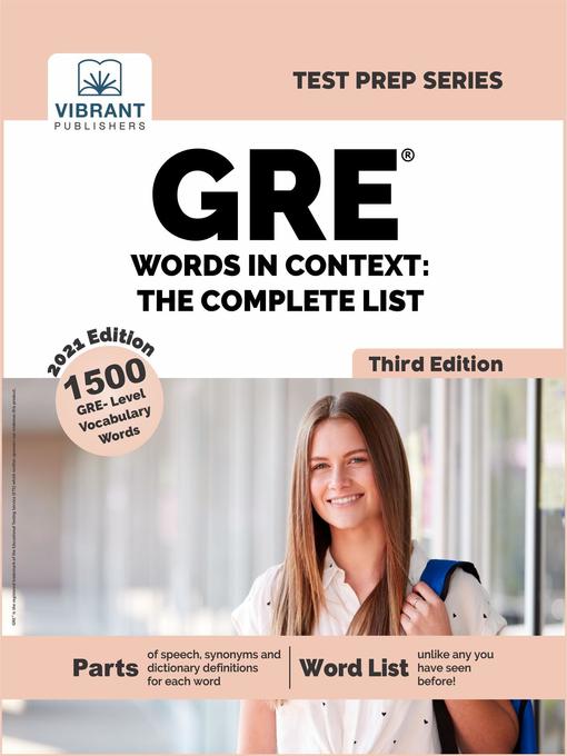 Title details for GRE Words in Context by Vibrant Publishers - Available